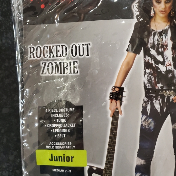 Rocked Out Zombie- Halloween- Size Junior Medium (7-9)- New- RRR Halloween - Picture 3 of 3